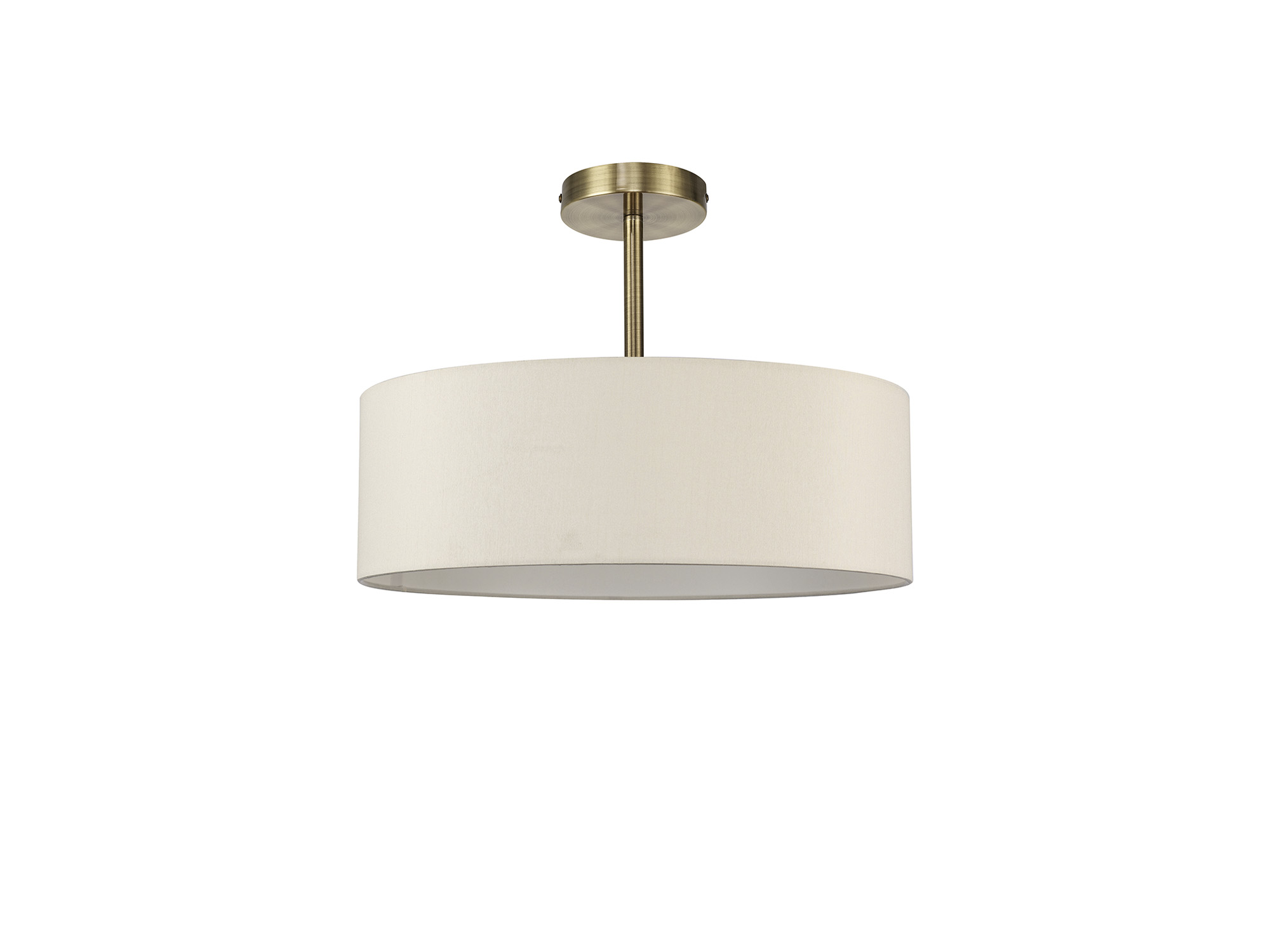 Baymont 45cm Semi Flush 5 Light Antique Brass, Ivory Pearl/White DK0740  Deco Baymont